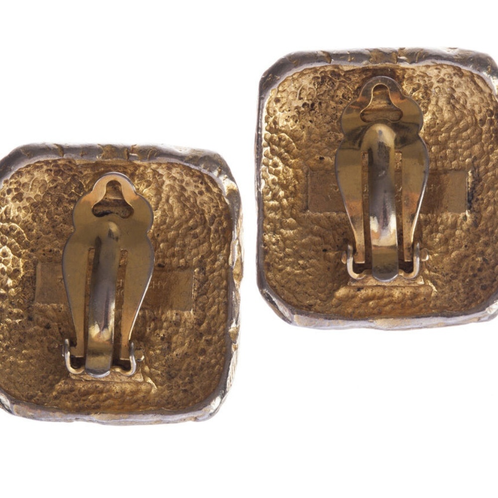Givenchy Monogram Rectangular Nugget Earrings - image 4